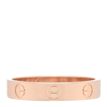 Cartier 18K Pink Gold 3.5mm LOVE Wedding Band Ring 53 6.5 1 of 4