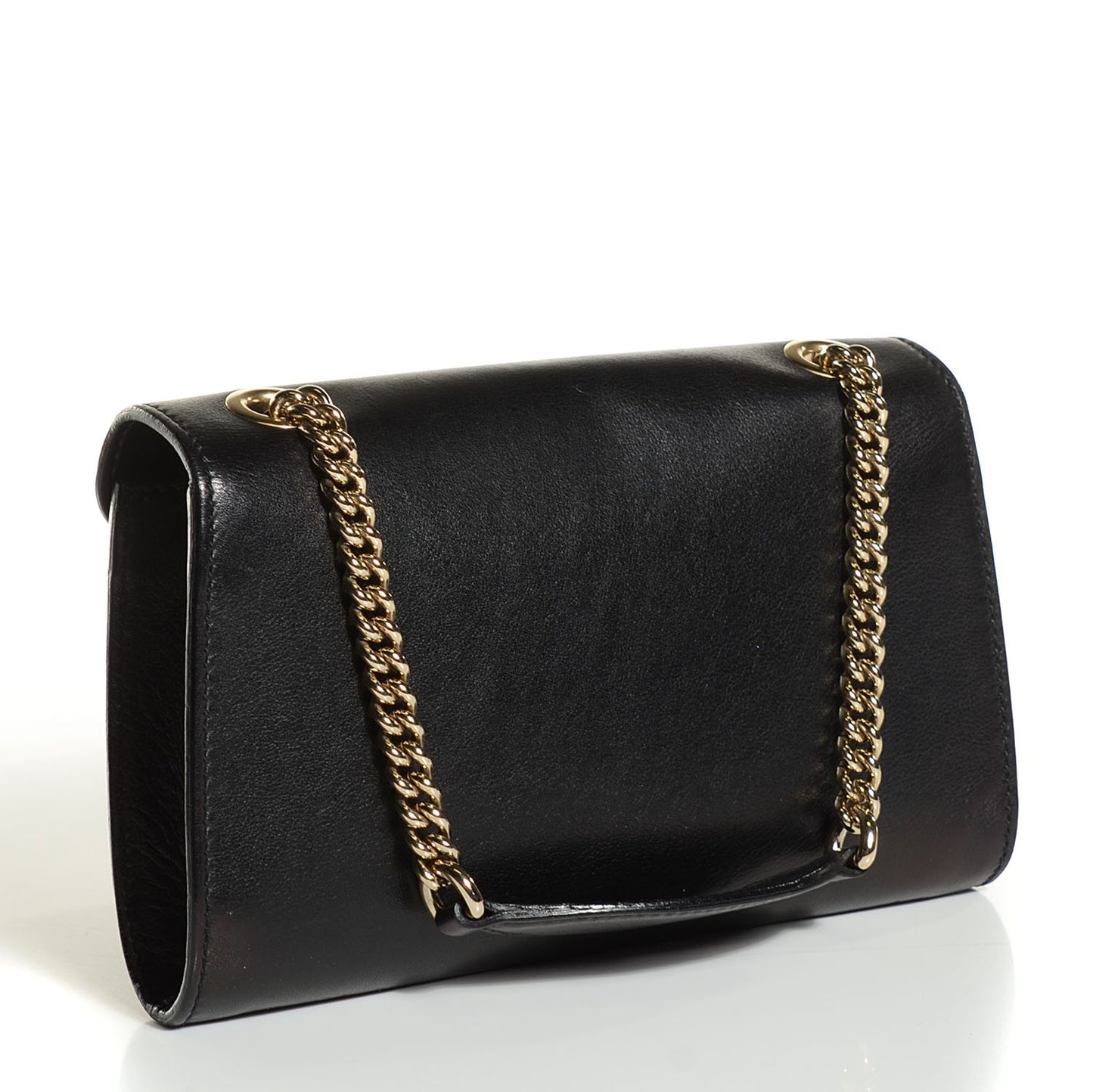 Calfskin Medium Emily Shoulder Bag Black