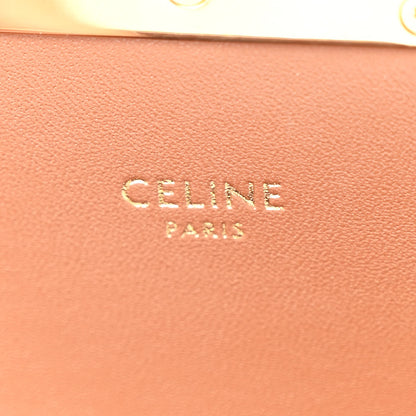 Celine Canvas Calfskin Triomphe Shoulder Bag Tan 6 of 12
