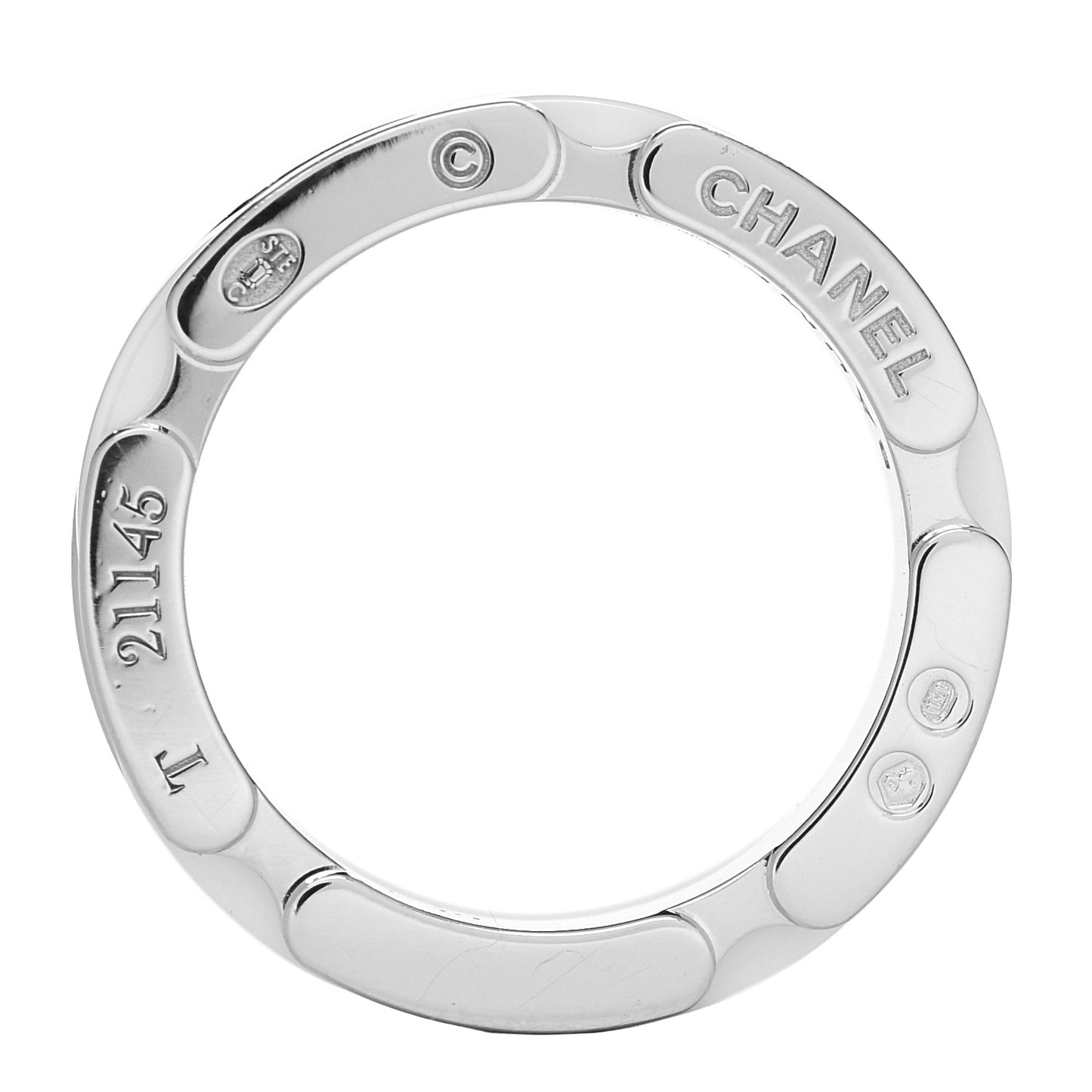 18K White Gold Ceramic Small Ultra Ring White 49 4.75