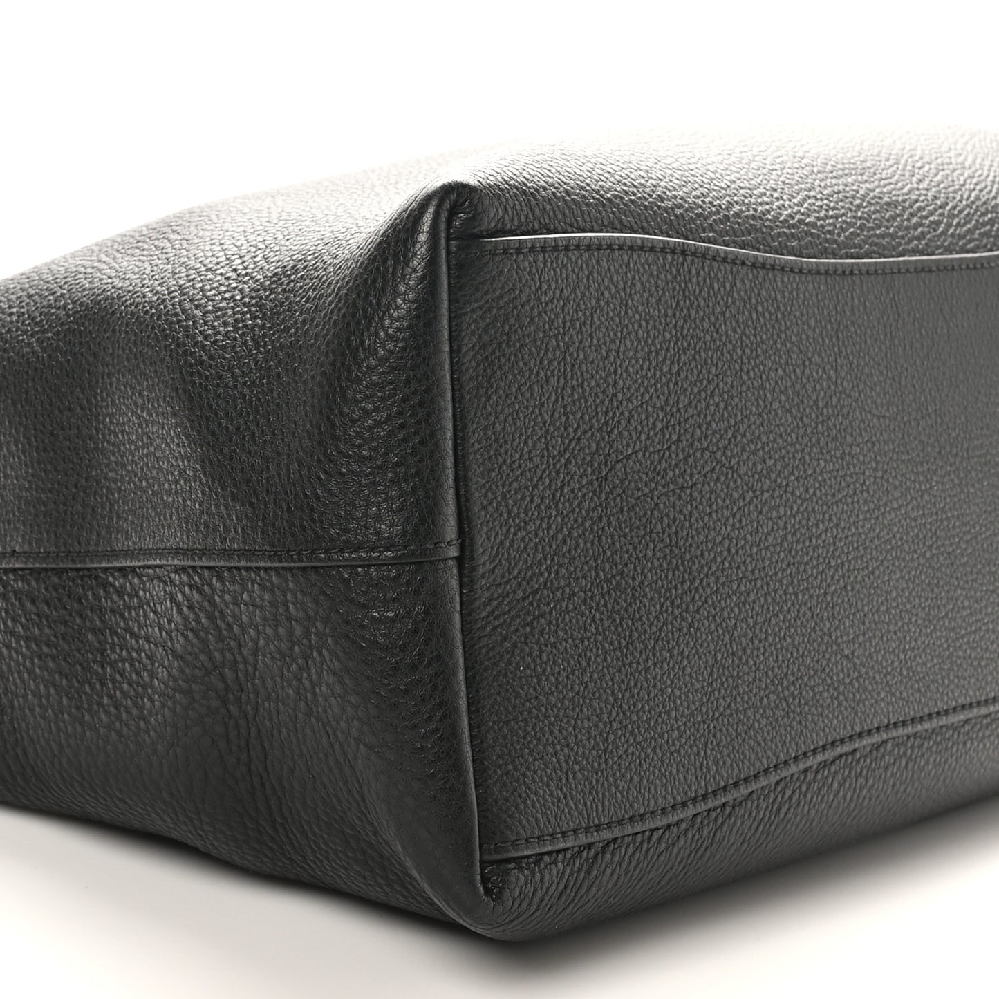Vitello Phenix Embossed Logo Hobo Black