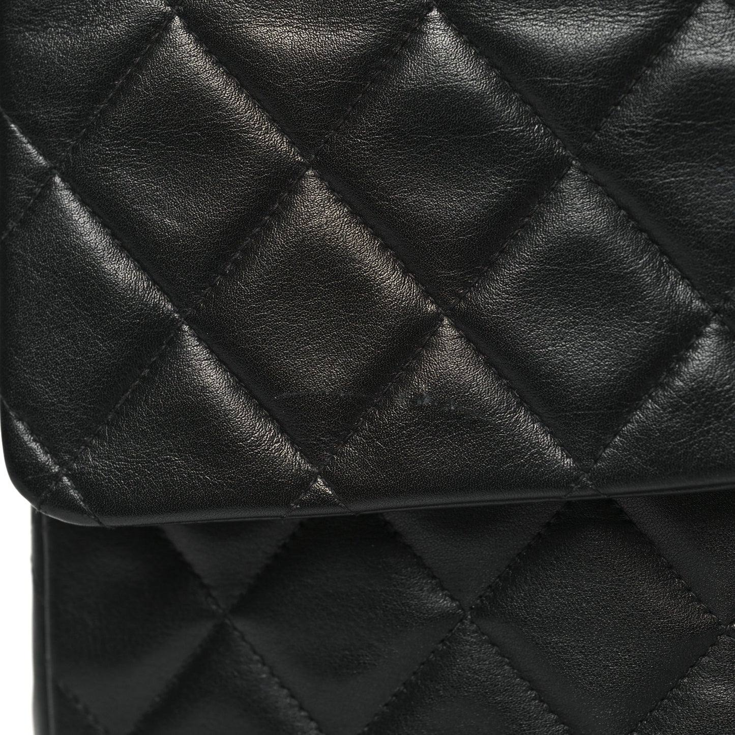 Lambskin Quilted XL Jumbo Single Flap Black