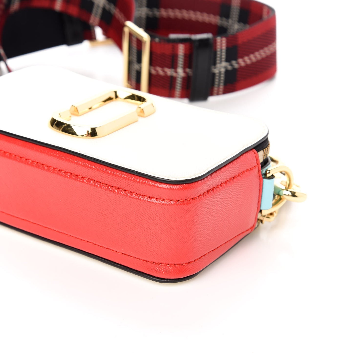 Saffiano Small Snapshot Camera Bag Porcelain Multi
