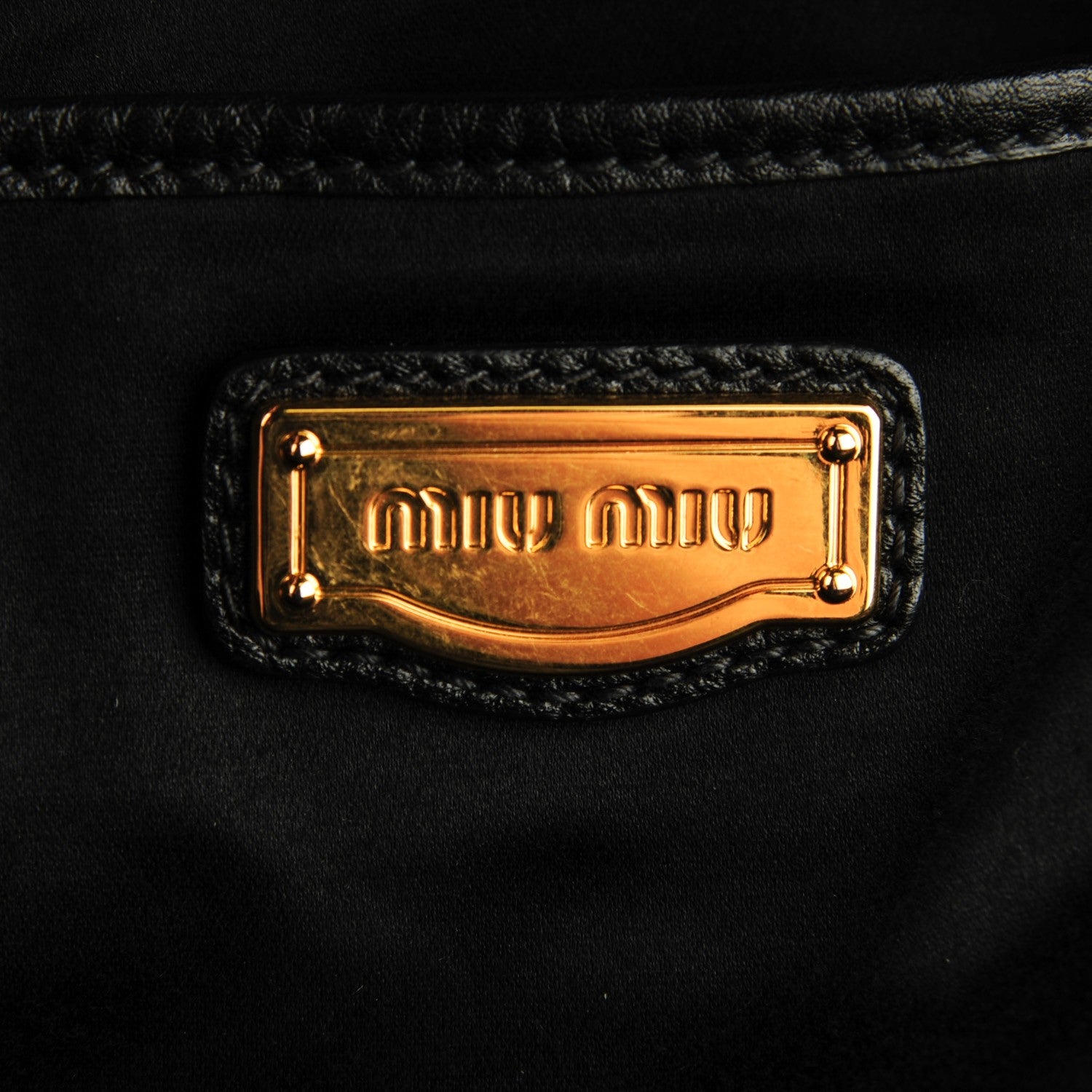 Miu Miu Vitello Caribu Top Handle Bag Nero Black 6 of 8