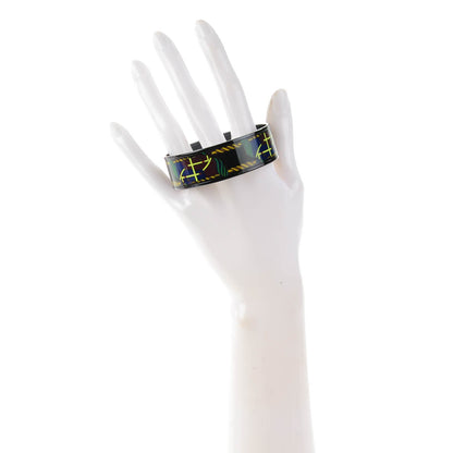 Hermes Enamel Printed Wide Quadrige Bracelet 65 Africa 2 of 7