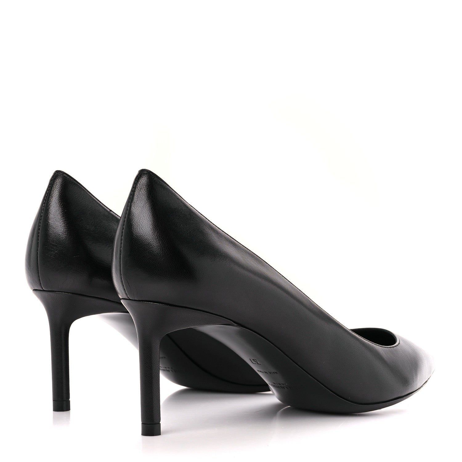 Saint Laurent Calfskin Anja 85 Pumps 37 Black 4 of 10