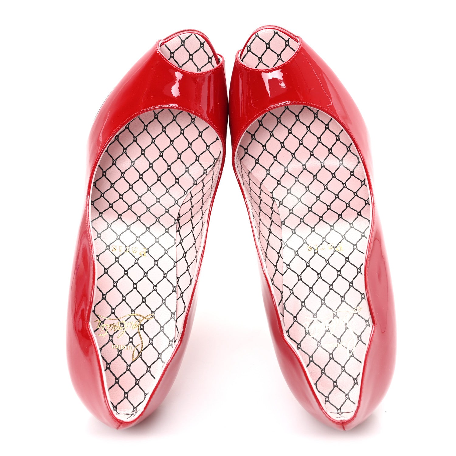 Christian Louboutin Patent Chick Up 100 Pumps 37 Loubi 2 of 9