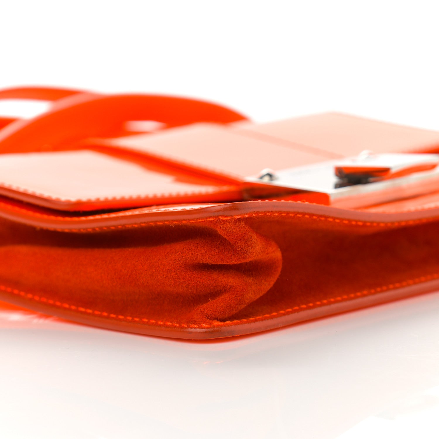 Jimmy Choo Patent Suede Rebel Crossbody Bag Orange 7 of 9