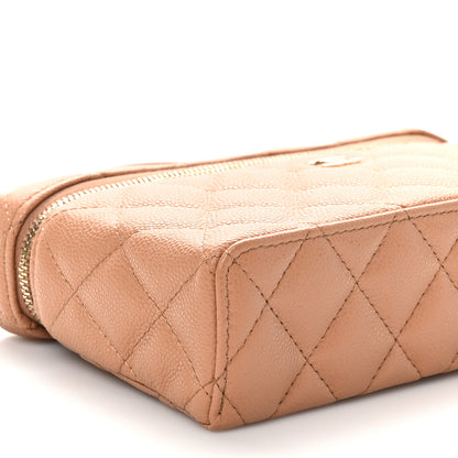 Chanel Caviar Quilted Top Handle Slim Vanity With Chain Brown 8 of 10