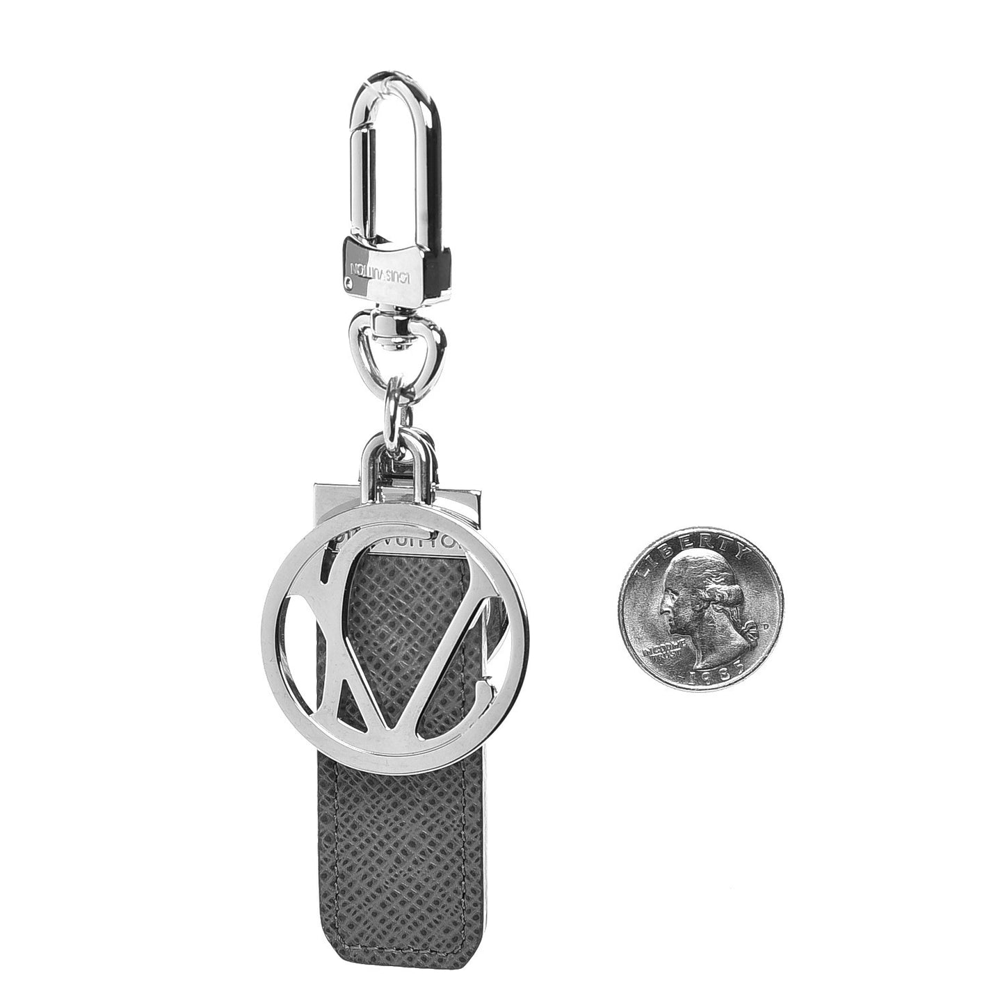 Taiga Calfskin LV Club Key Holder Glacier