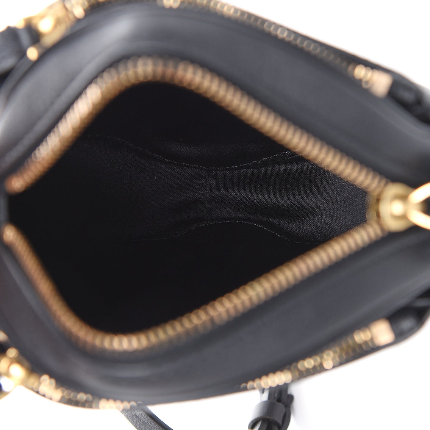 Calfskin VLogo Round Crossbody Bag Black