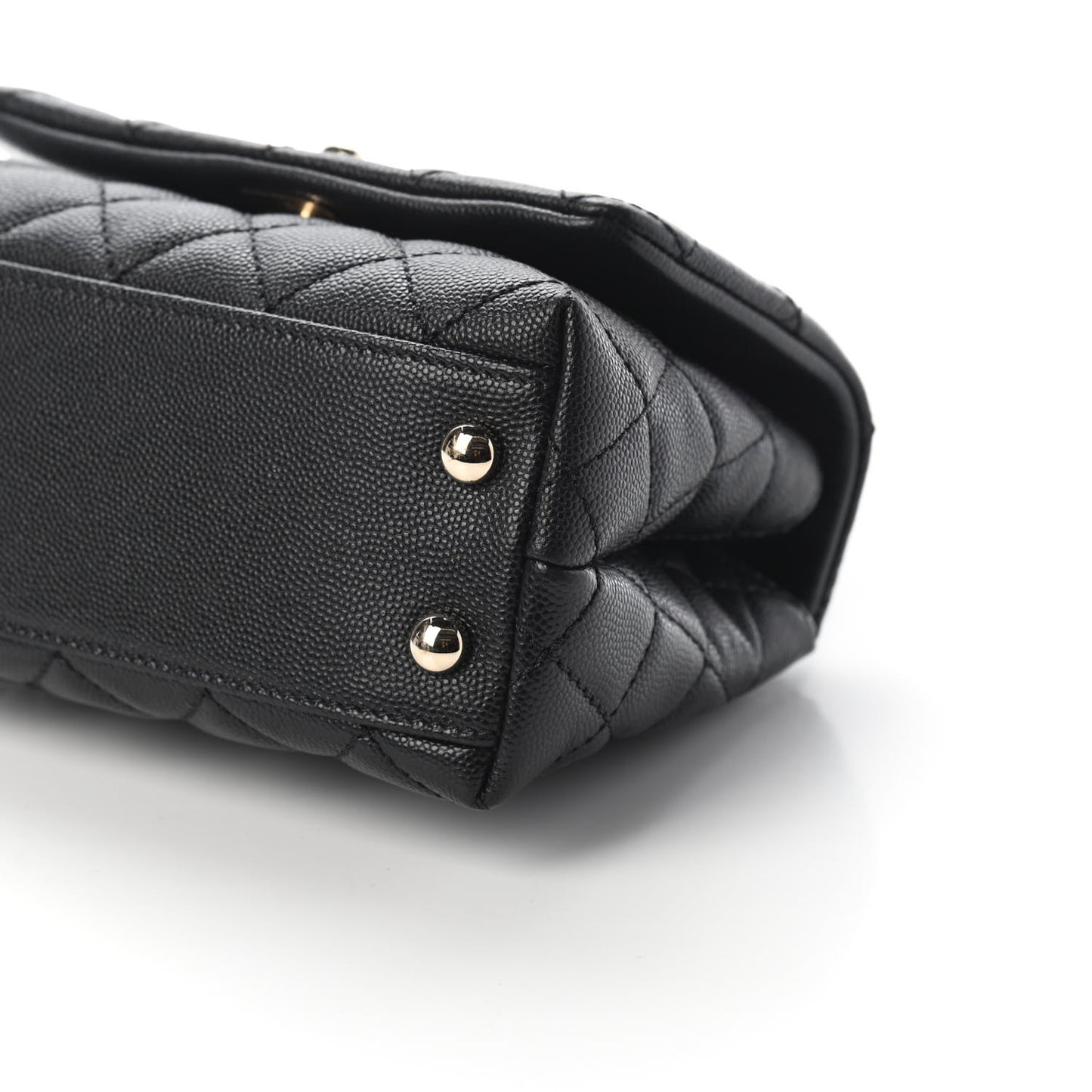 Caviar Quilted Extra Mini Coco Handle Flap Black