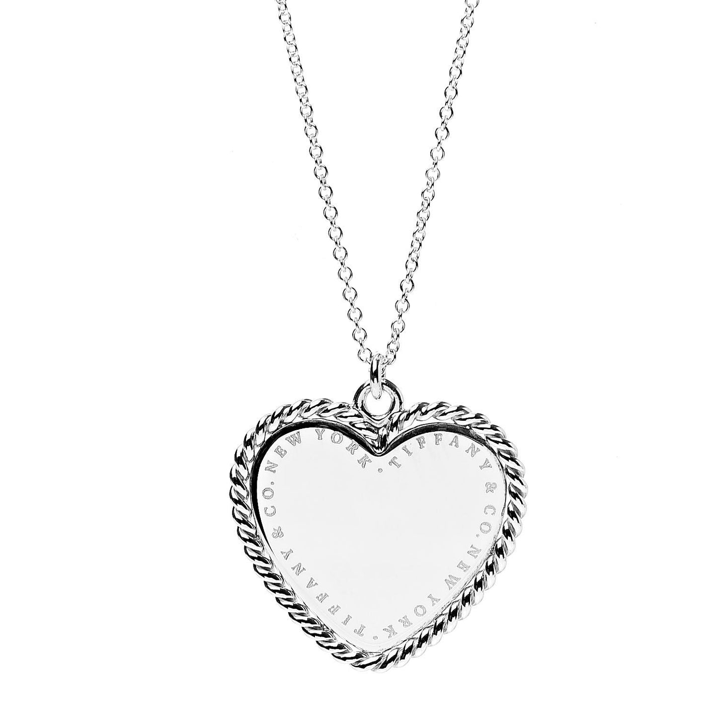 Sterling Silver Twist Heart Pendant Necklace