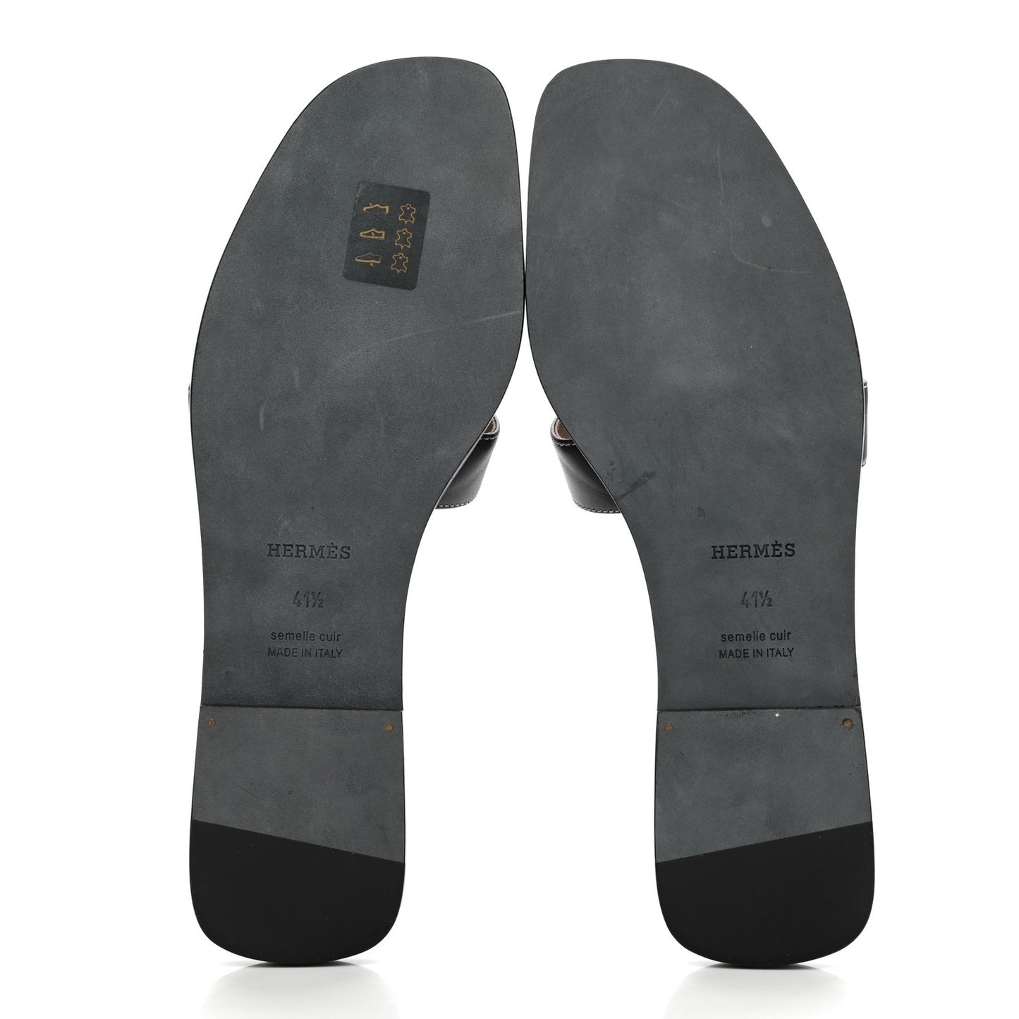 Box Calfskin Oran Sandals 41.5 Black