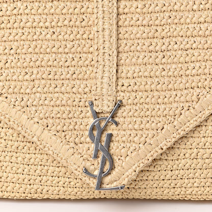Saint Laurent Raffia Monogram Large College Satchel Naturale 9 of 9