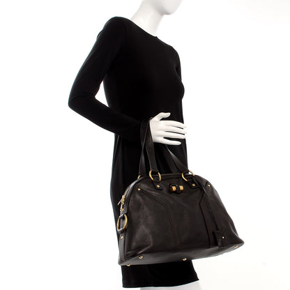 Saint Laurent Calfskin Large Muse Dark Brown 2 of 17