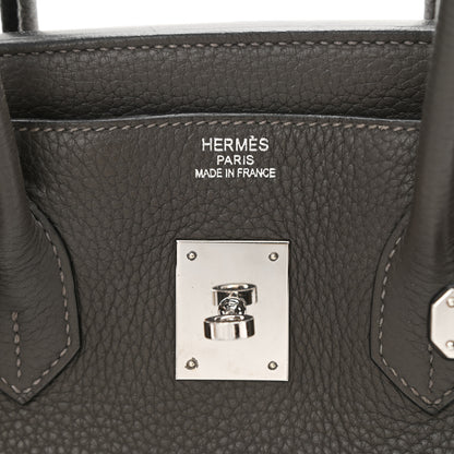 Hermes Taurillon Clemence Birkin 35 Etain 6 of 11