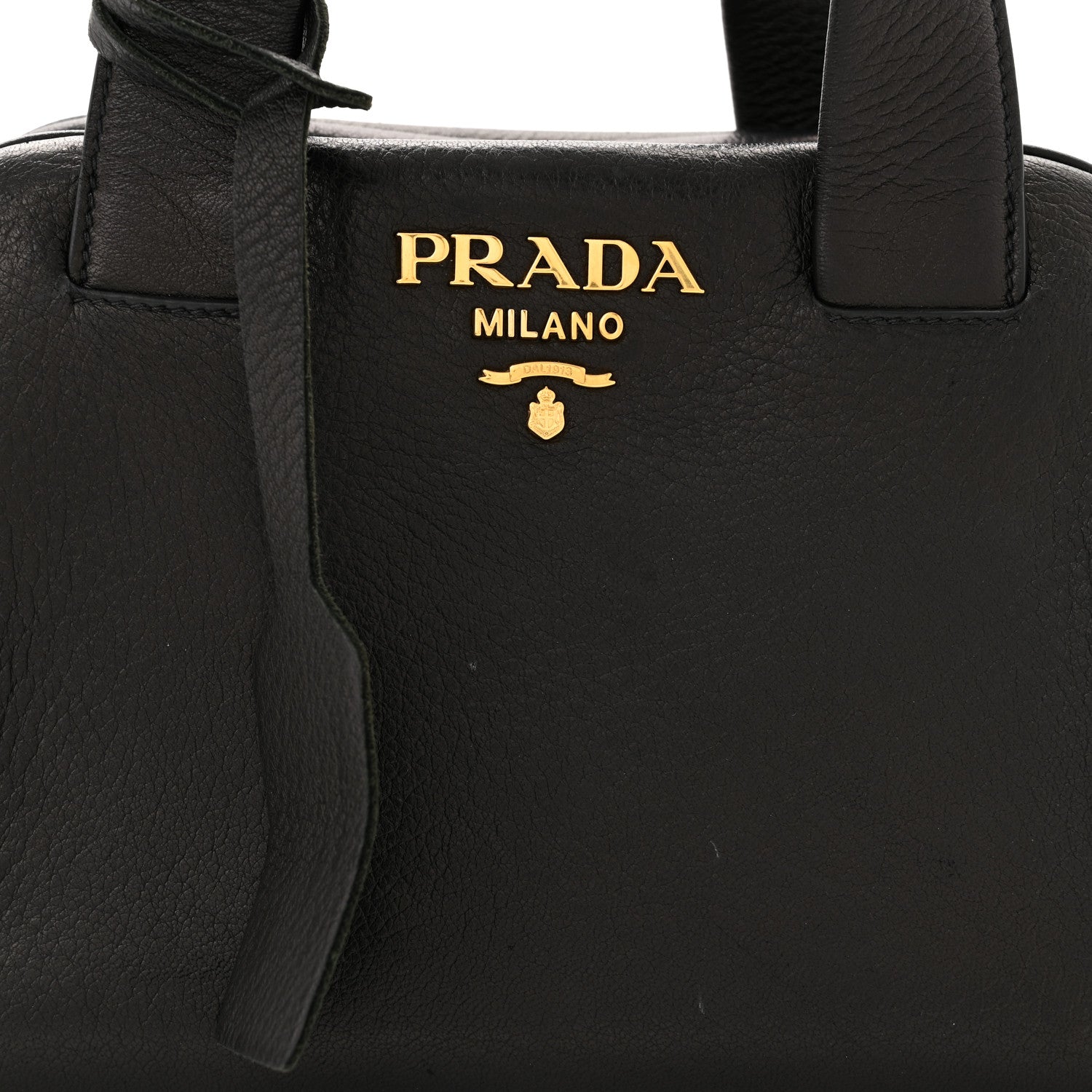 Prada Cervo Deerskin Satchel Black 7 of 10