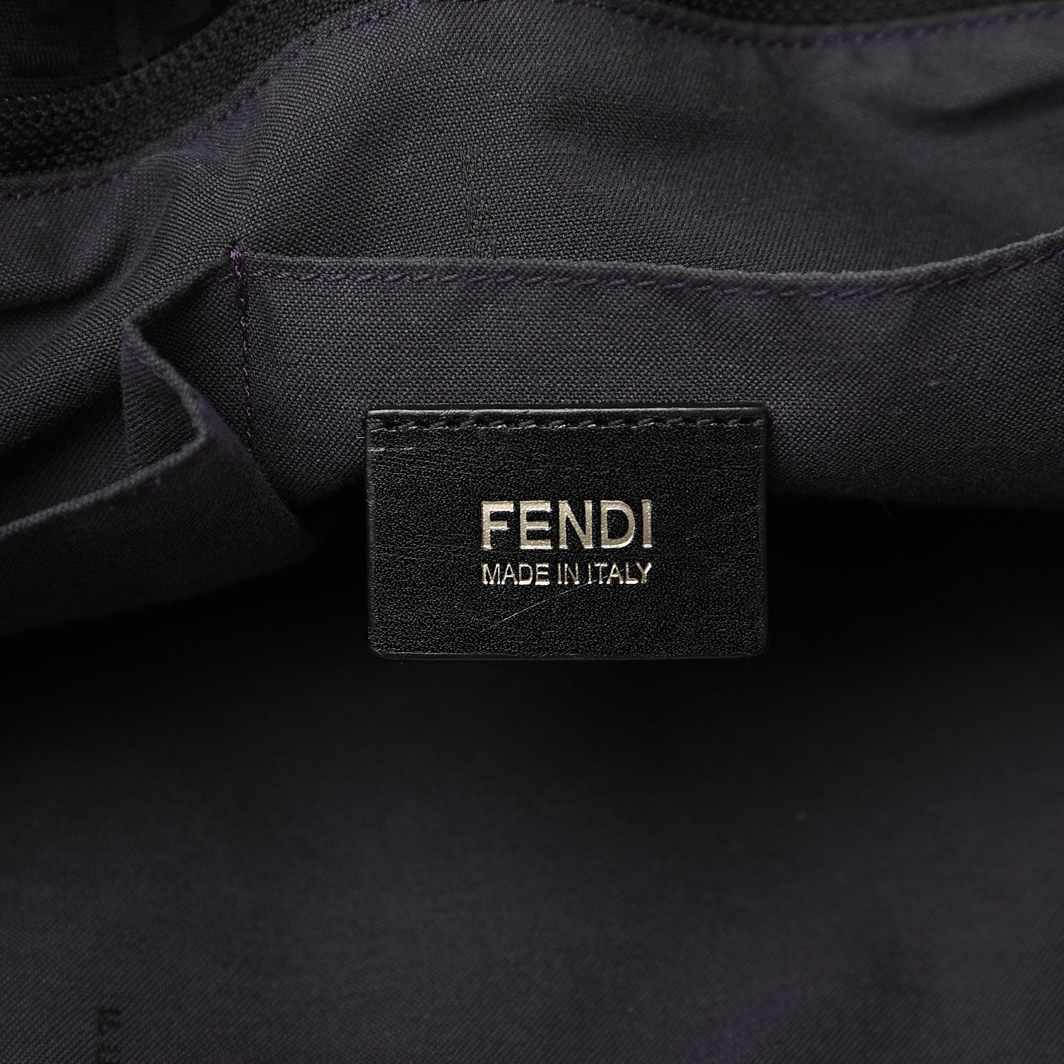Fendi Zucchino Large Charm Shopping Tote Black 5 of 11