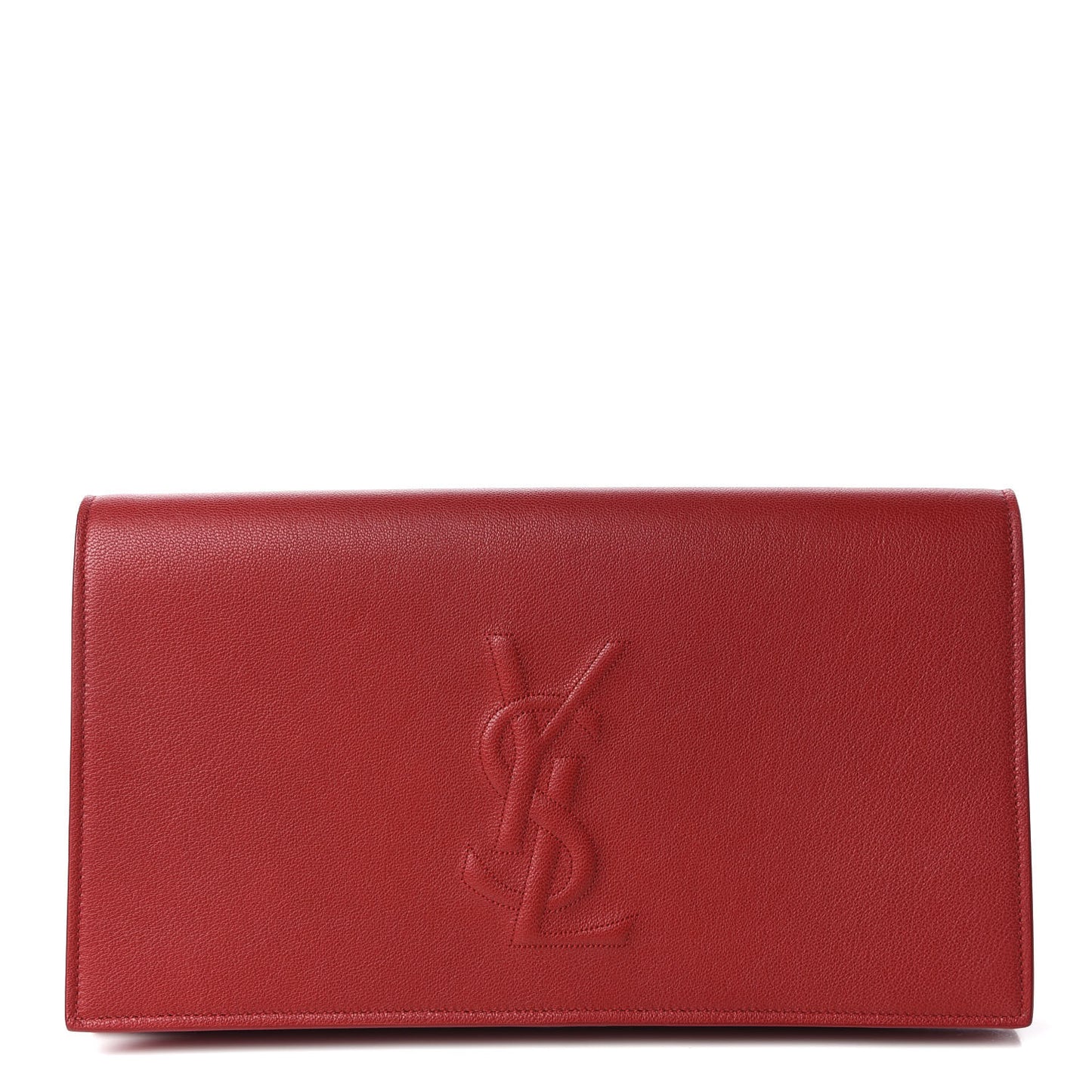 Calfskin Monogram Large Belle De Jour Clutch Red