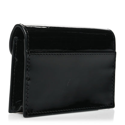 Christian Dior Patent Calfskin Saddle Card Holder Black 3 of 10