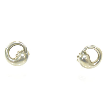 Tiffany Sterling Silver 9mm Elsa Peretti Eternal Circle Earrings 1 of 6