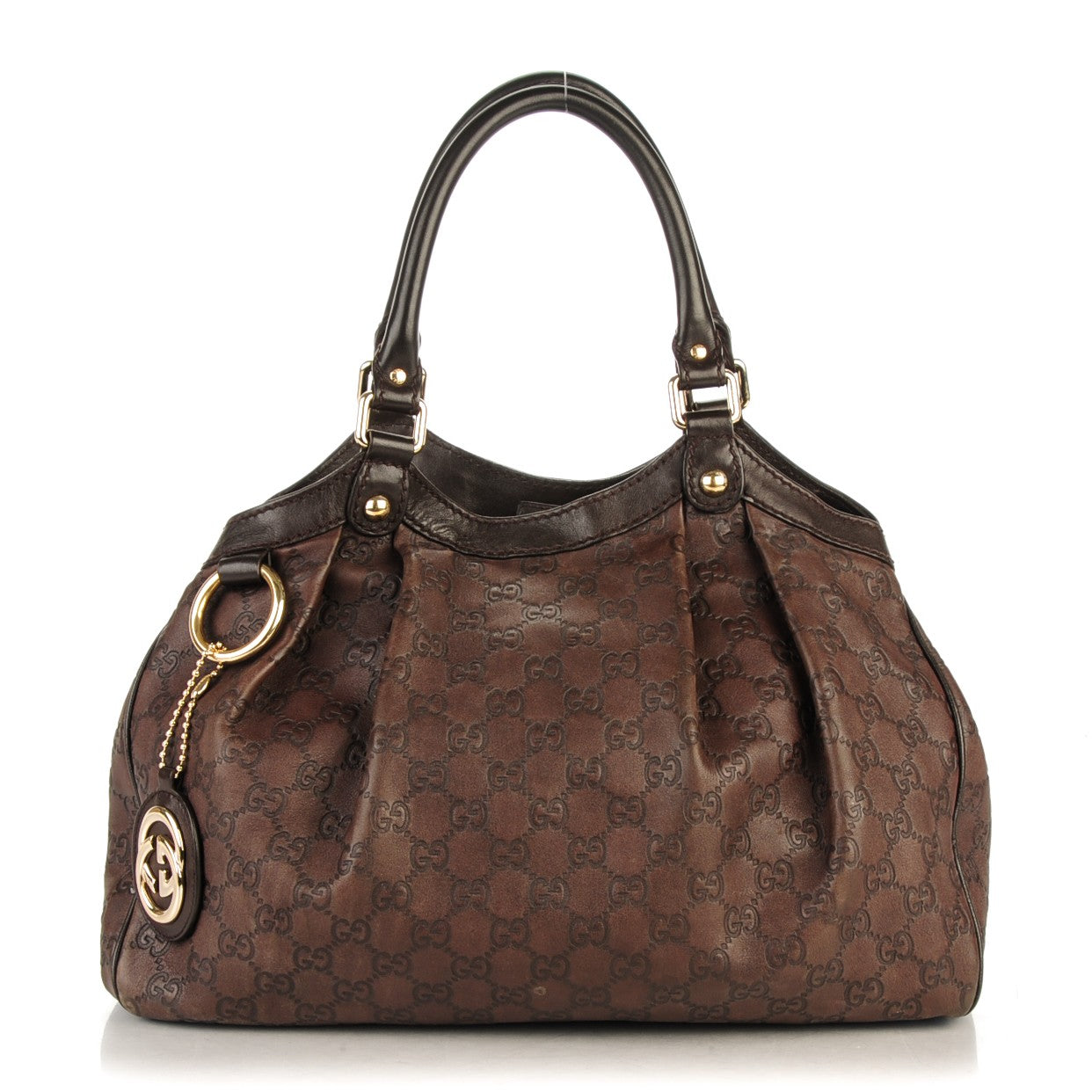 Guccissima Medium Sukey Tote Chocolate