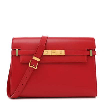 Saint Laurent Smooth Calfskin Manhattan Shoulder Bag Rouge Eros 1 of 13