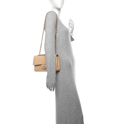 Chanel Caviar Quilted Medium Double Flap Beige 2 of 10