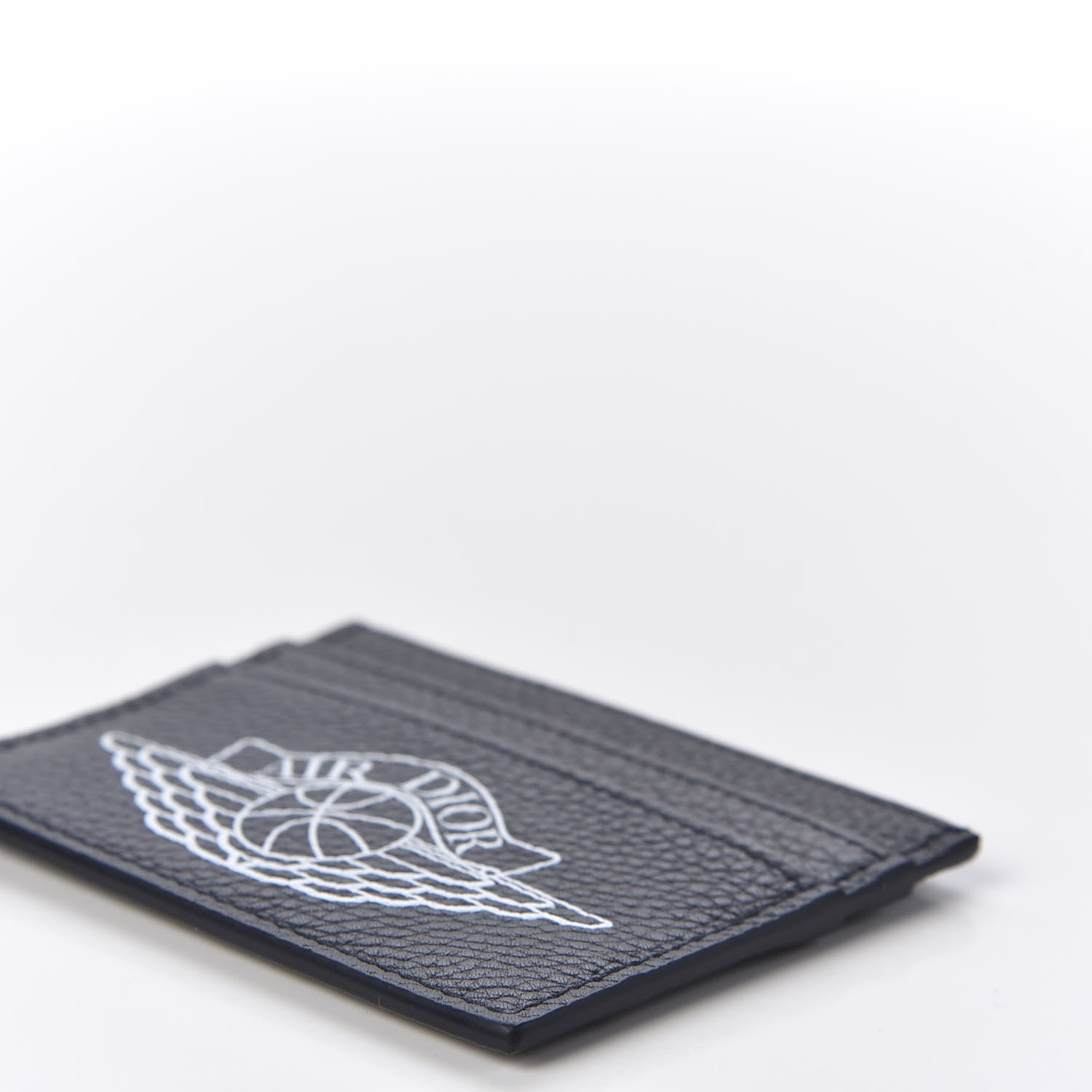 Christian Dior X AIR JORDAN Grained Calfskin Card Holder Bleu 6 of 9