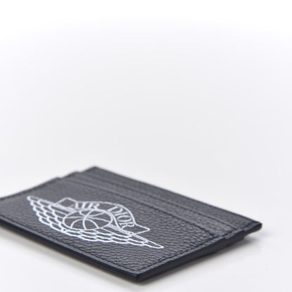 Christian Dior X AIR JORDAN Grained Calfskin Card Holder Bleu 6 of 9