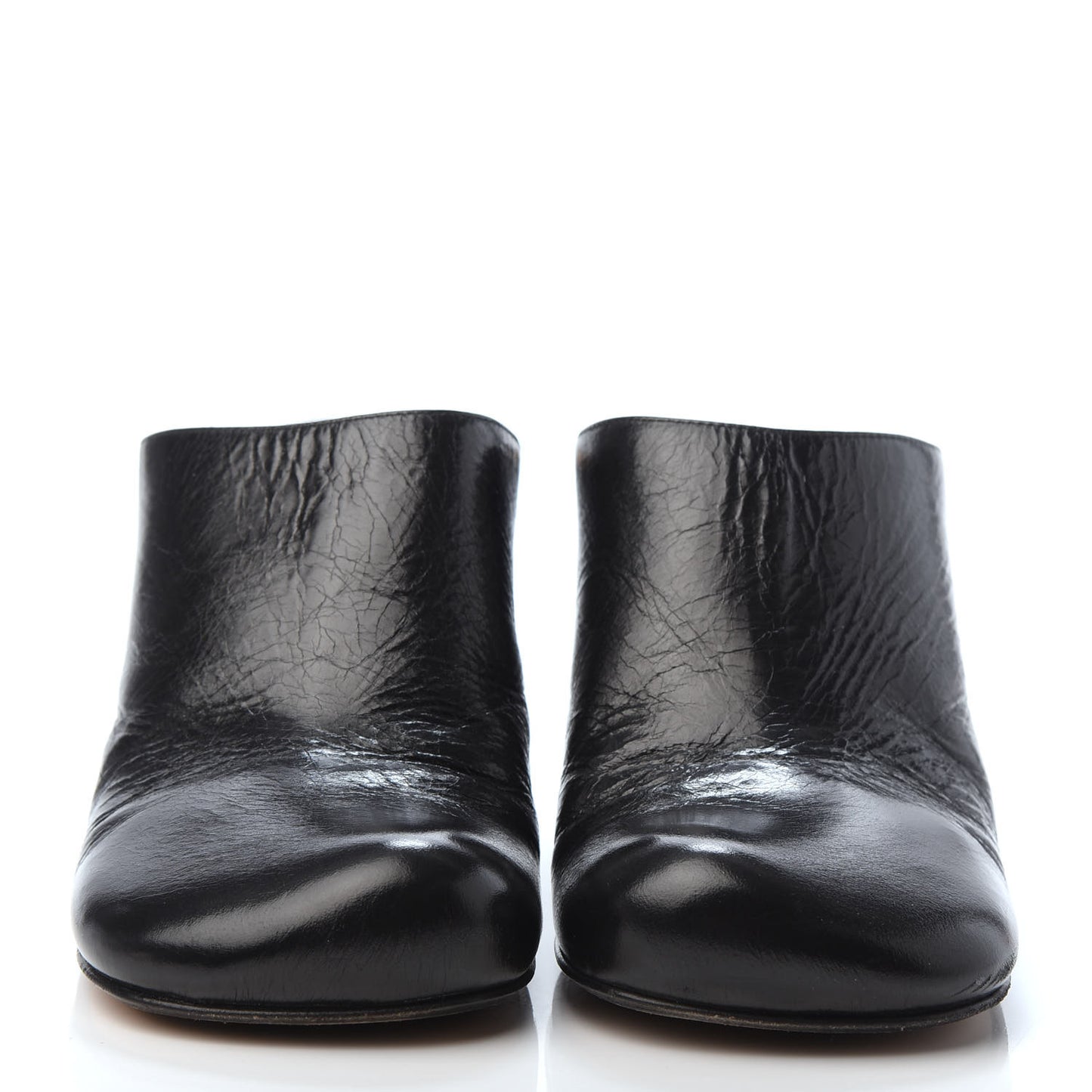 Laville Calfskin Bloc Mules 38 Black