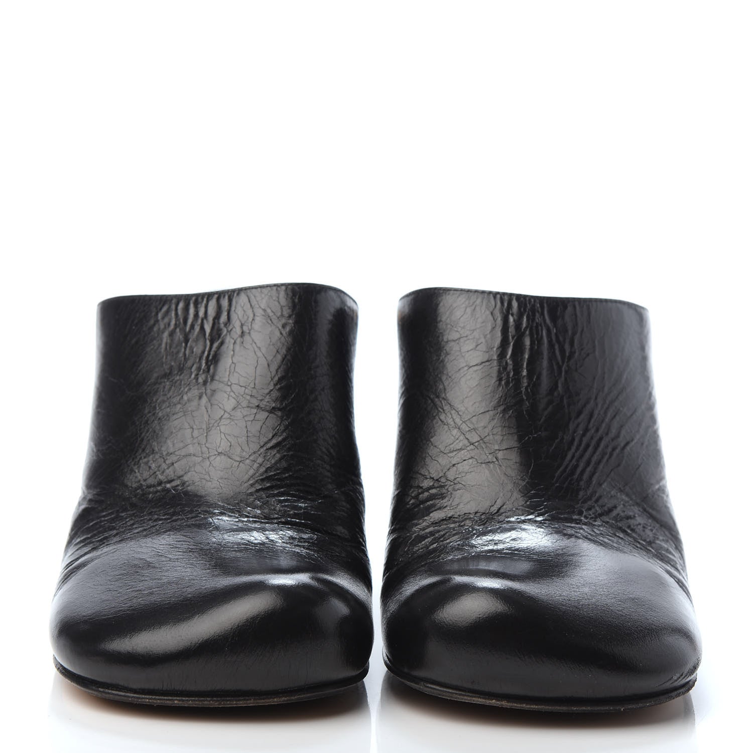 Bottega Veneta Laville Calfskin Bloc Mules 38 Black 2 of 7