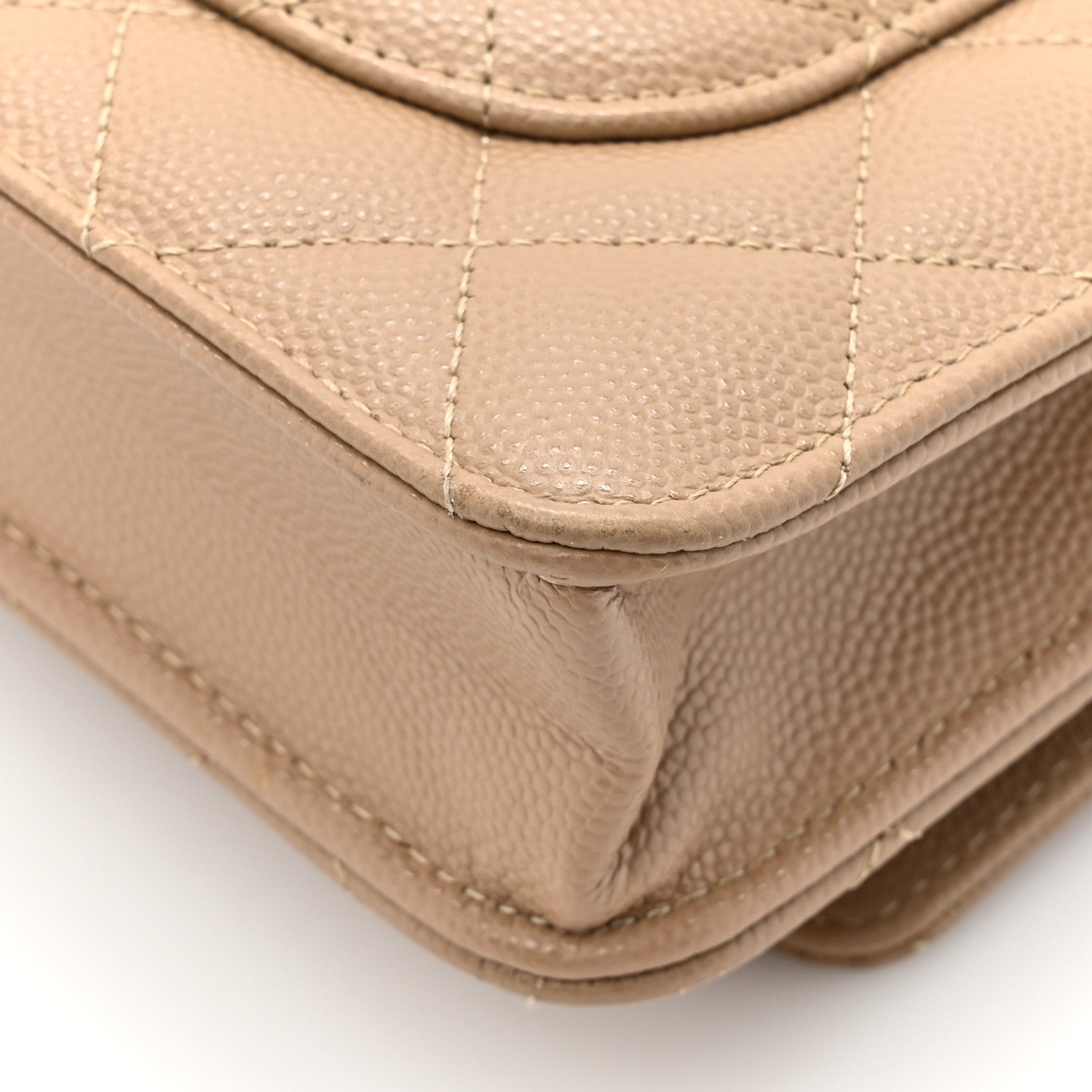 Chanel Caviar Quilted Wallet On Chain WOC Beige 15 of 19
