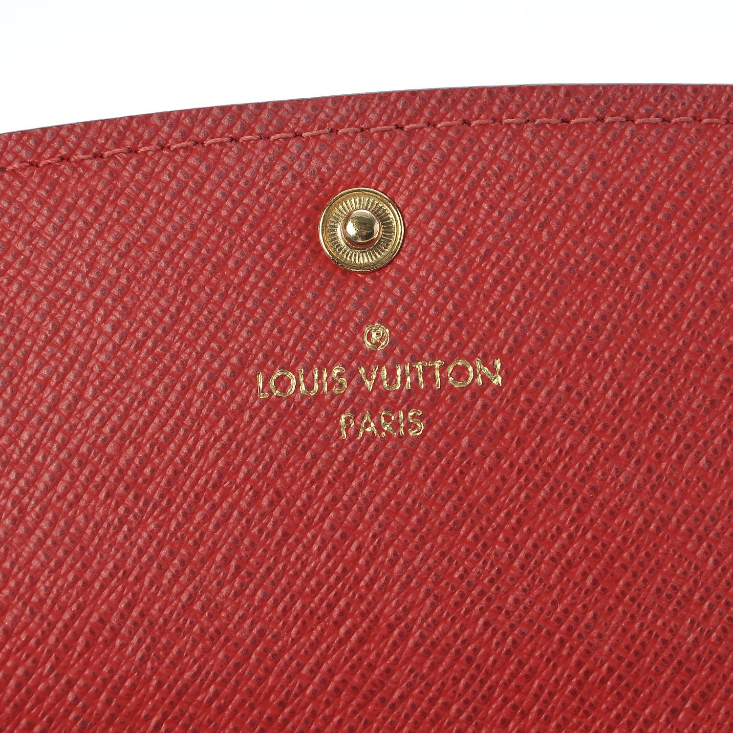 Louis Vuitton Damier Ebene Emilie Wallet Red 6 of 8