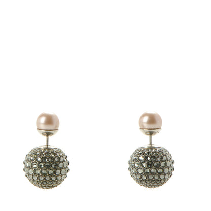 Christian Dior Crystal Mise En Dior Tribal Earrings Grey Pink 1 of 6
