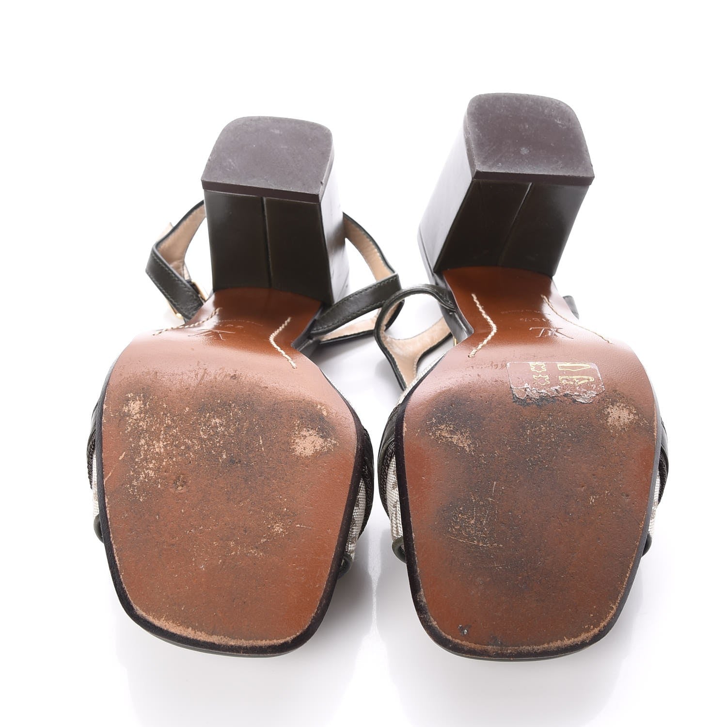 Louis Vuitton Mini Monogram Ankle Strap Sandals 36.5 Kaki 8 of 12