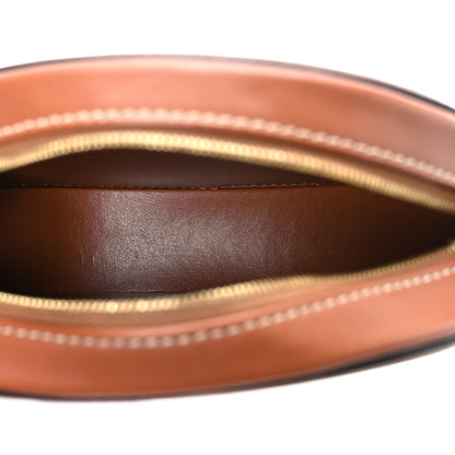Celine Smooth Calfskin Cuir Small Triomphe Oval Crossbody Purse Tan 5 of 11