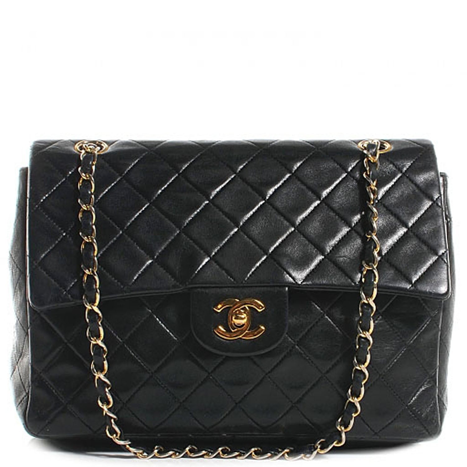 Chanel Lambskin Medium Double Flap Black 1 of 9