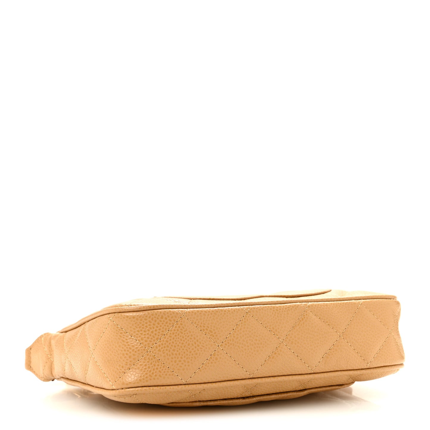 Caviar Quilted Timeless CC Shoulder Bag Beige