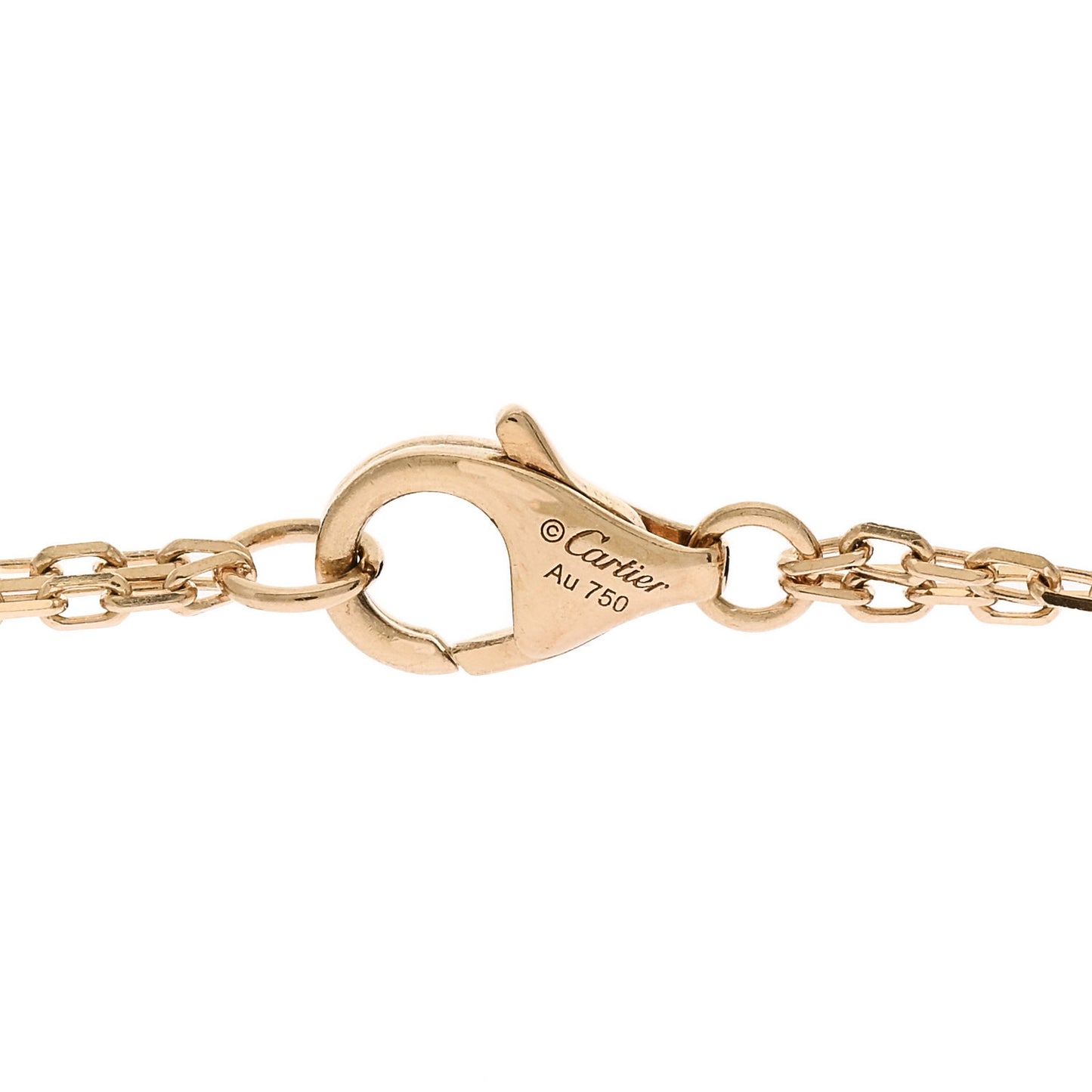 18K Yellow Gold 2 Diamond LOVE Necklace