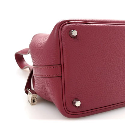 Hermes Taurillon Clemence Picotin Lock 18 PM Rubis 8 of 10