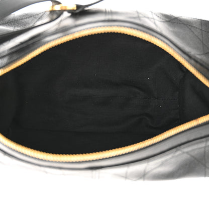 Christian Dior Shiny Grained Calfskin Macrocannage Medium D-Journey Bag Black 5 of 10