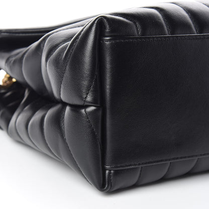 Saint Laurent Calfskin Y Quilted Monogram Medium Loulou Chain Satchel Black 10 of 11