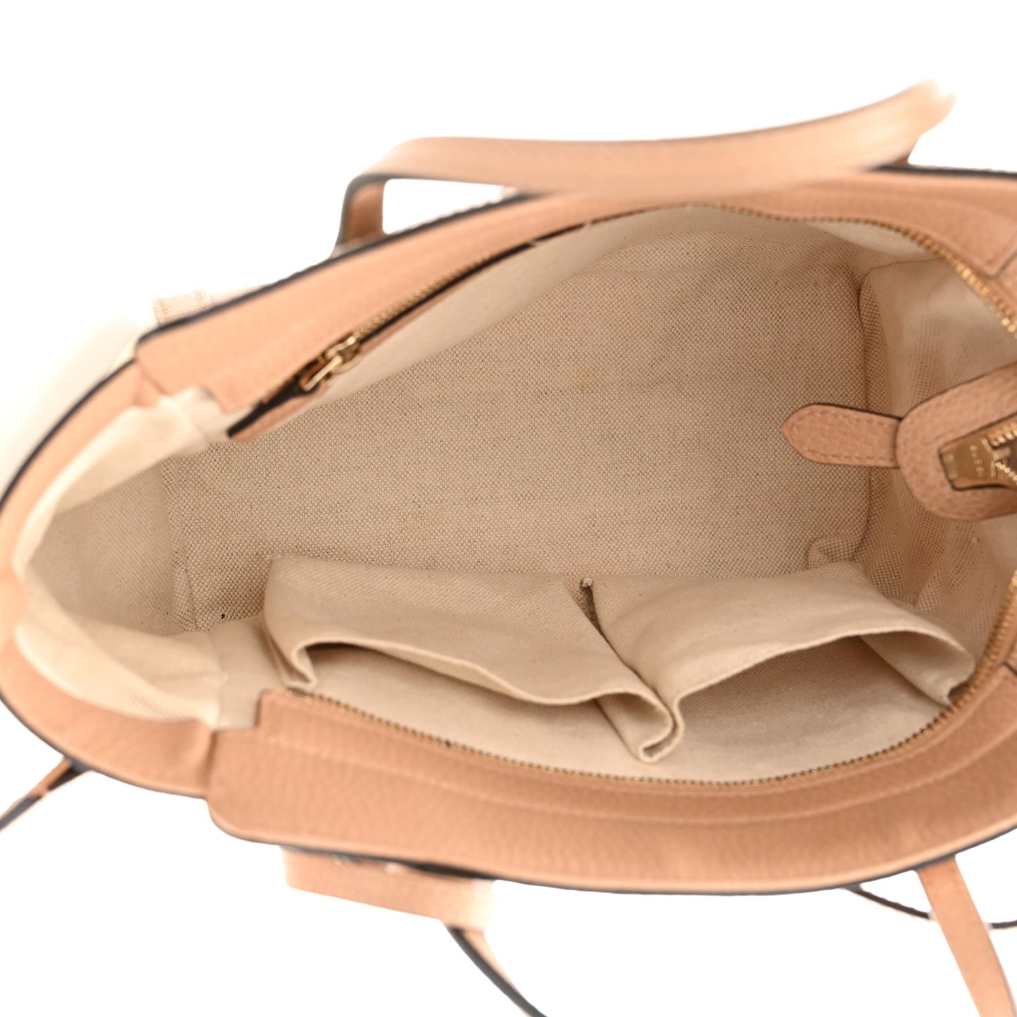 Linen Canvas Calfskin MIni Swing Top Handle Bag Natural