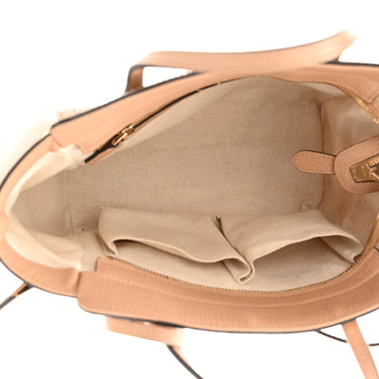 Gucci Linen Canvas Calfskin MIni Swing Top Handle Bag Natural 5 of 10