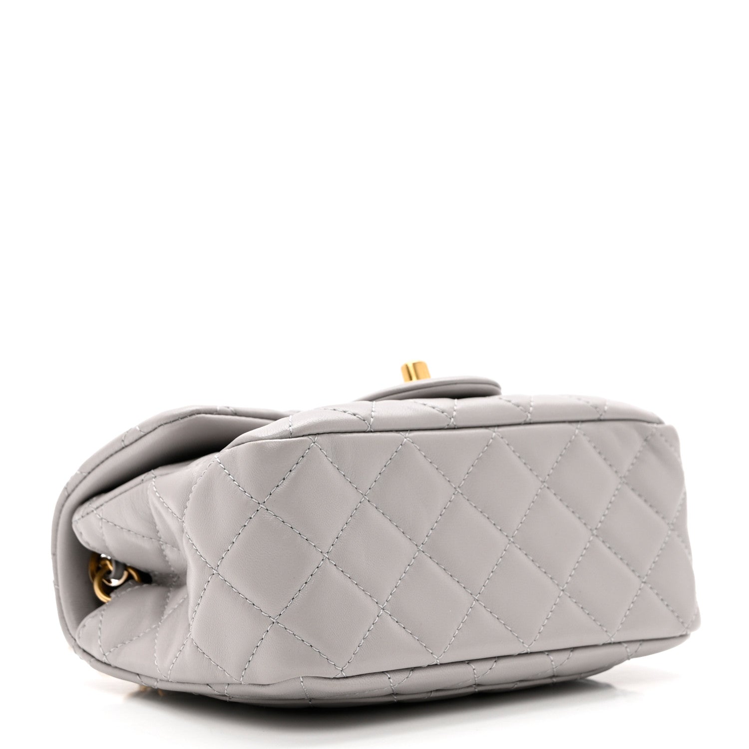 Chanel Lambskin Quilted Mini Pearl Crush Flap Light Grey 4 of 9