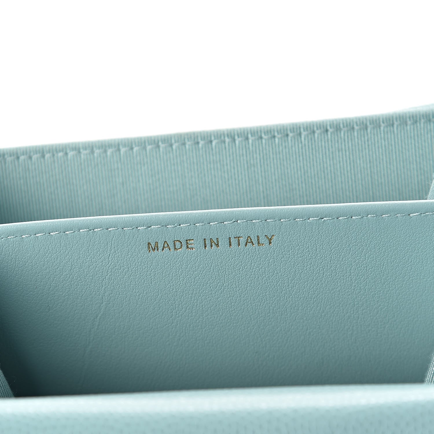 Chanel Caviar Quilted Flap Card Holder Wallet Light Blue 8 of 9