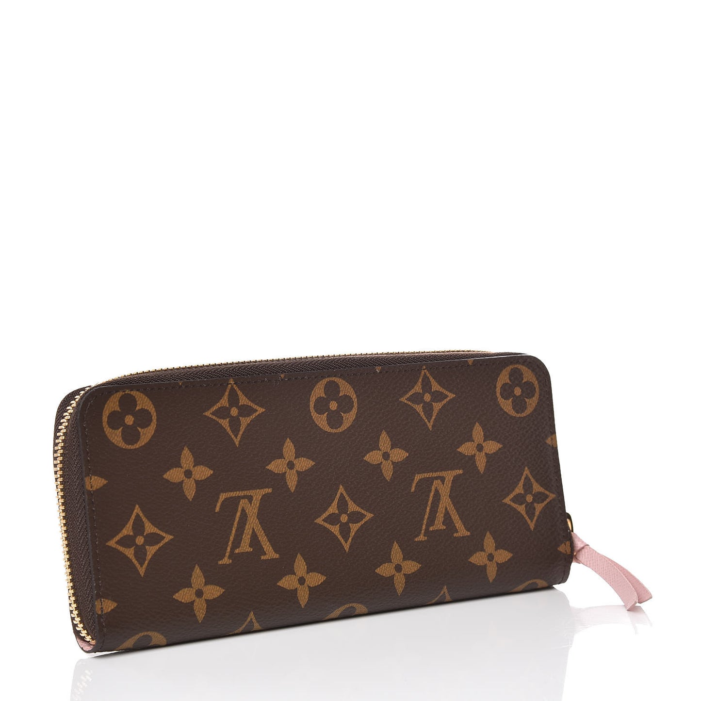 Monogram Clemence Wallet Rose Ballerine