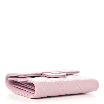 Chanel Caviar Quilted Compact Flap Wallet Light Pink 4 of 8